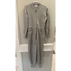 Rivet Utility Women's Maven French Terry Jumpsuit Sz S in Heather Grey Pockets